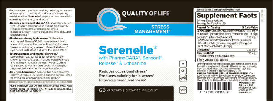 Official label of Quality Of Life Serenelle (NIH DSLD #175682)