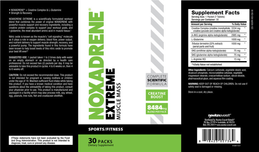 Official label of NewtonEverett Noxadrene Extreme (NIH DSLD #213154)