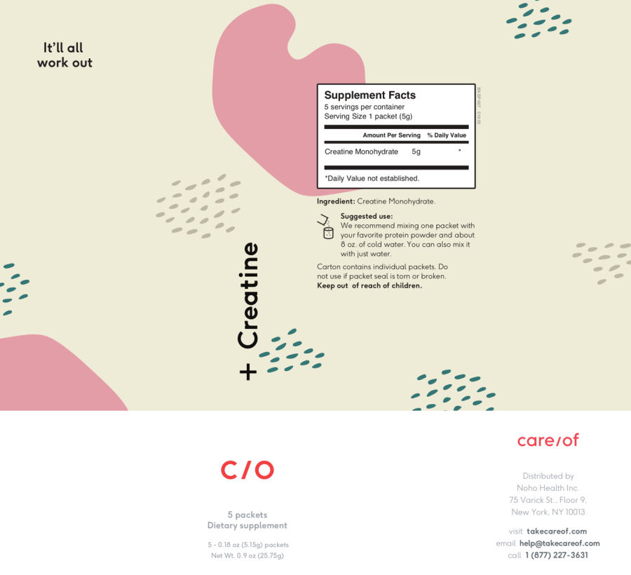 Official label of care/of + Creatine (NIH DSLD #240800)