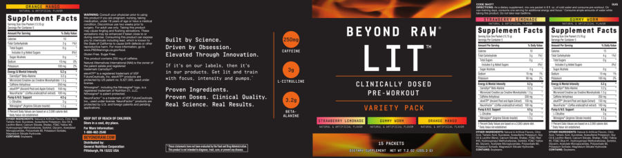 Official label of GNC Beyond Raw Gummy Worm (NIH DSLD #243028)