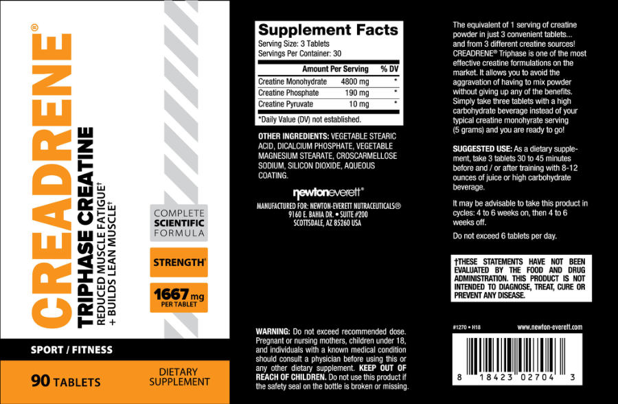 Official label of NewtonEverett Creadrene (NIH DSLD #248811)
