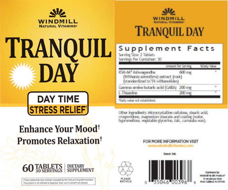 Official label of Windmill Natural Vitamins Tranquil Day (NIH DSLD #260250)