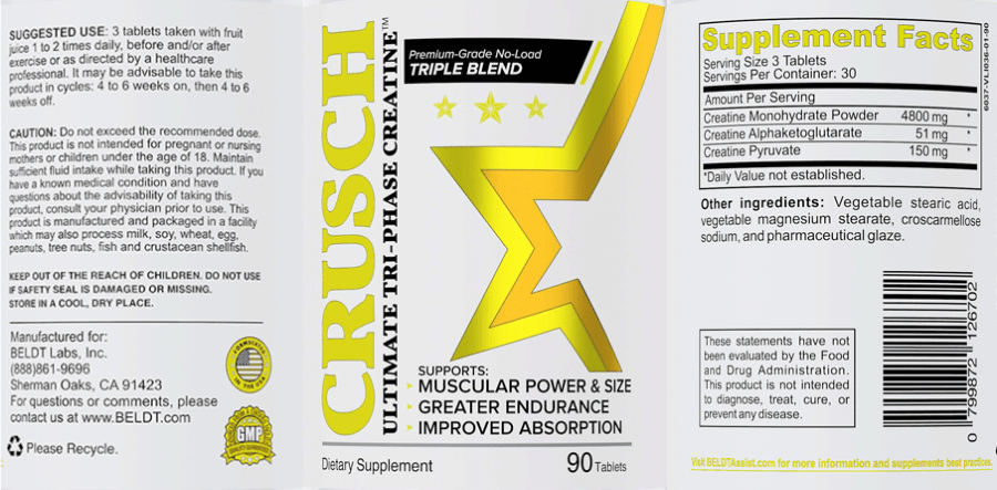 Official label of BELDT Labs CRUSCH (NIH DSLD #264855)