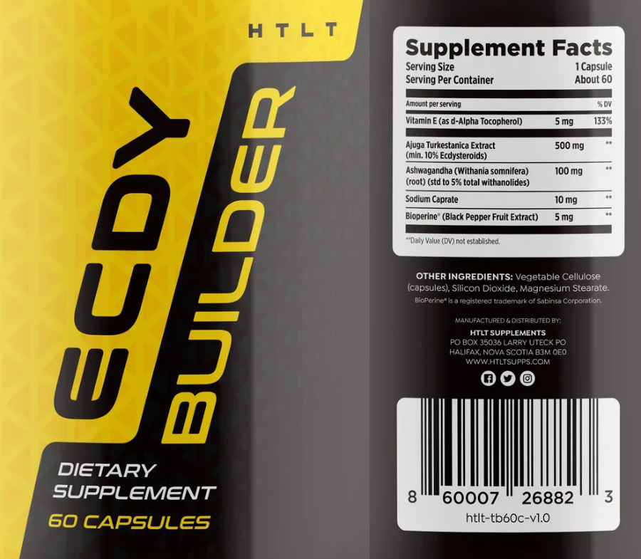Official label of HTLT Ecdy Builder (NIH DSLD #288080)