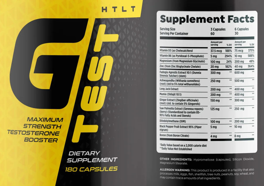 Official label of HTLT G Test (NIH DSLD #306340)