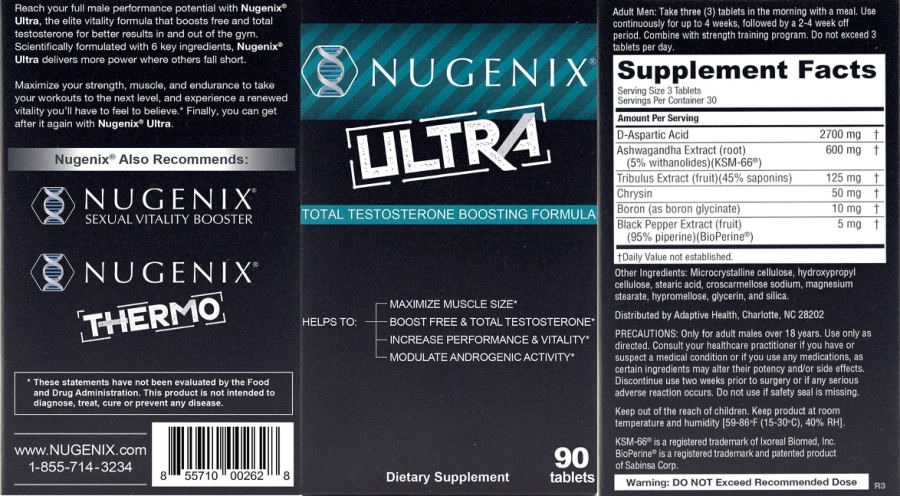 Official label of Nugenix Nugenix Ultra (NIH DSLD #308943)