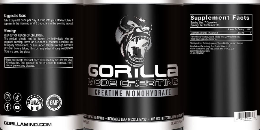 Official label of Gorilla Mind Gorilla Mode Creatine (NIH DSLD #321870)