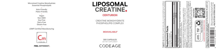 Official label of Codeage Liposomal Creatine (NIH DSLD #333418)