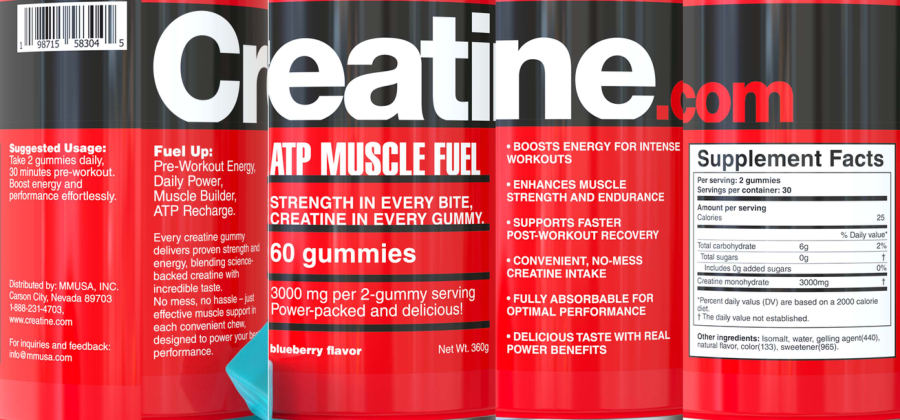 Official label of MMUSA ATP Muscle Fuel Blueberry Flavor (NIH DSLD #337526)