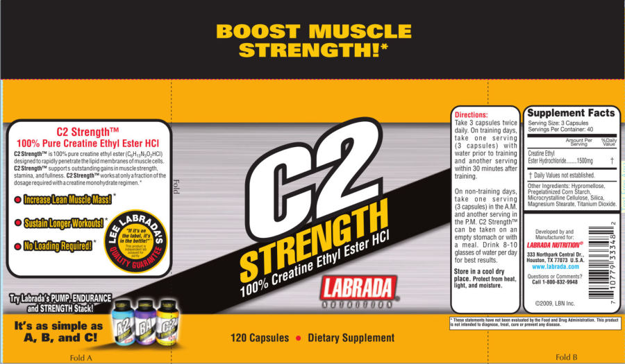 Official label of Labrada Nutrition C2 Strength (NIH DSLD #4823)